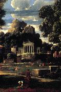 POUSSIN, Nicolas Landscape with the Gathering of the Ashes of Phocion (detail) af France oil painting artist